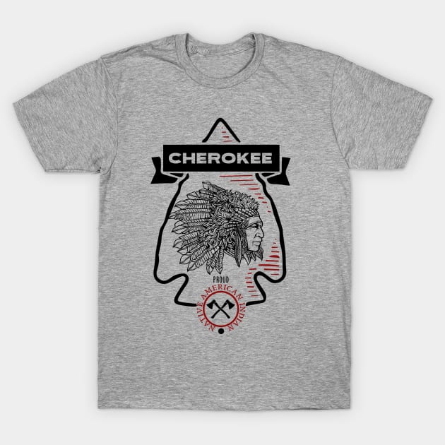 Cherokee Tribe Native American Indian Proud Retro Arrow T-Shirt by The Dirty Gringo